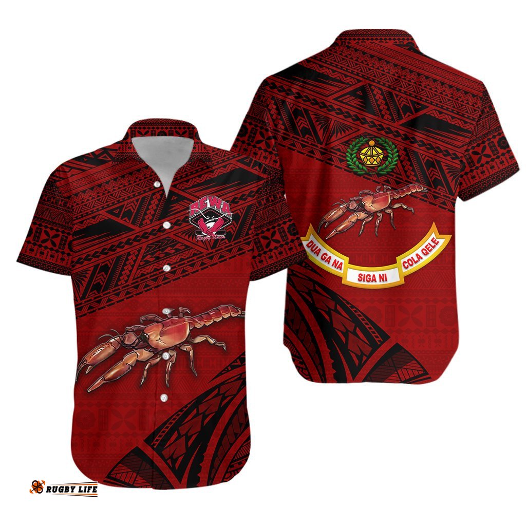 Rewa Rugby Union Fiji Hawaiian Shirt Special Version Red NO.1
