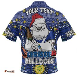 Canterbury-Bankstown Bulldogs Christmas Custom Hawaiian Shirt - Christmas Knit Patterns Vintage Jersey Ugly Hawaiian Shirt