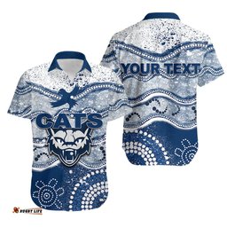 Custom Personalised Cats Hawaiian Shirt Aboriginal Grunge Style