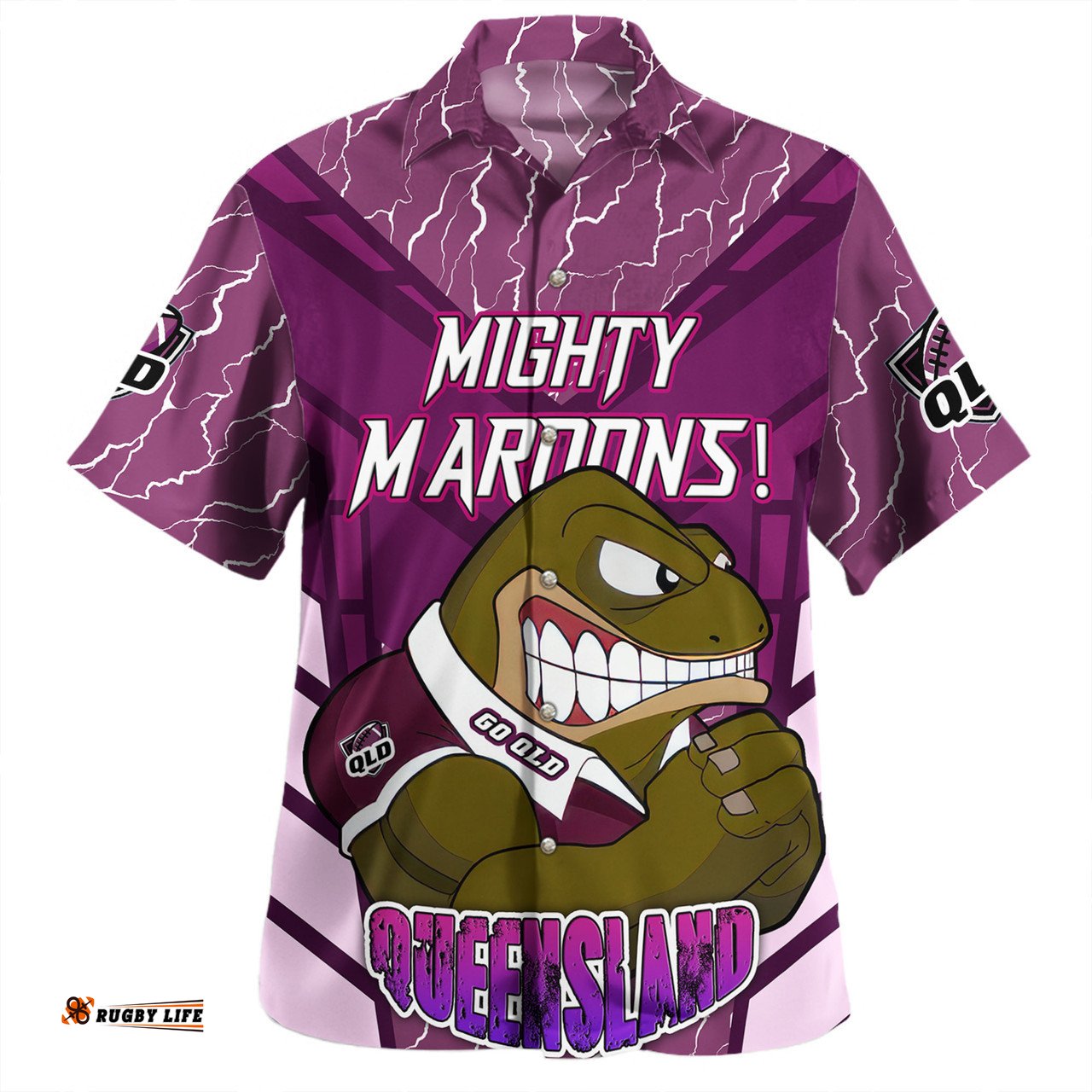 Cane Toads Sport Hawaiian Shirt - Custom Mighty Maroons
