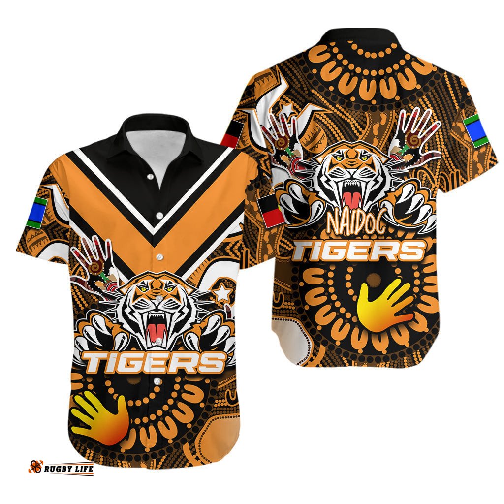 NAIDOC Wests Tigers Hawaiian Shirt NAIDOC Patterns
