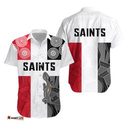 Saints Football Hawaiian Shirt St Kilda Indigenous