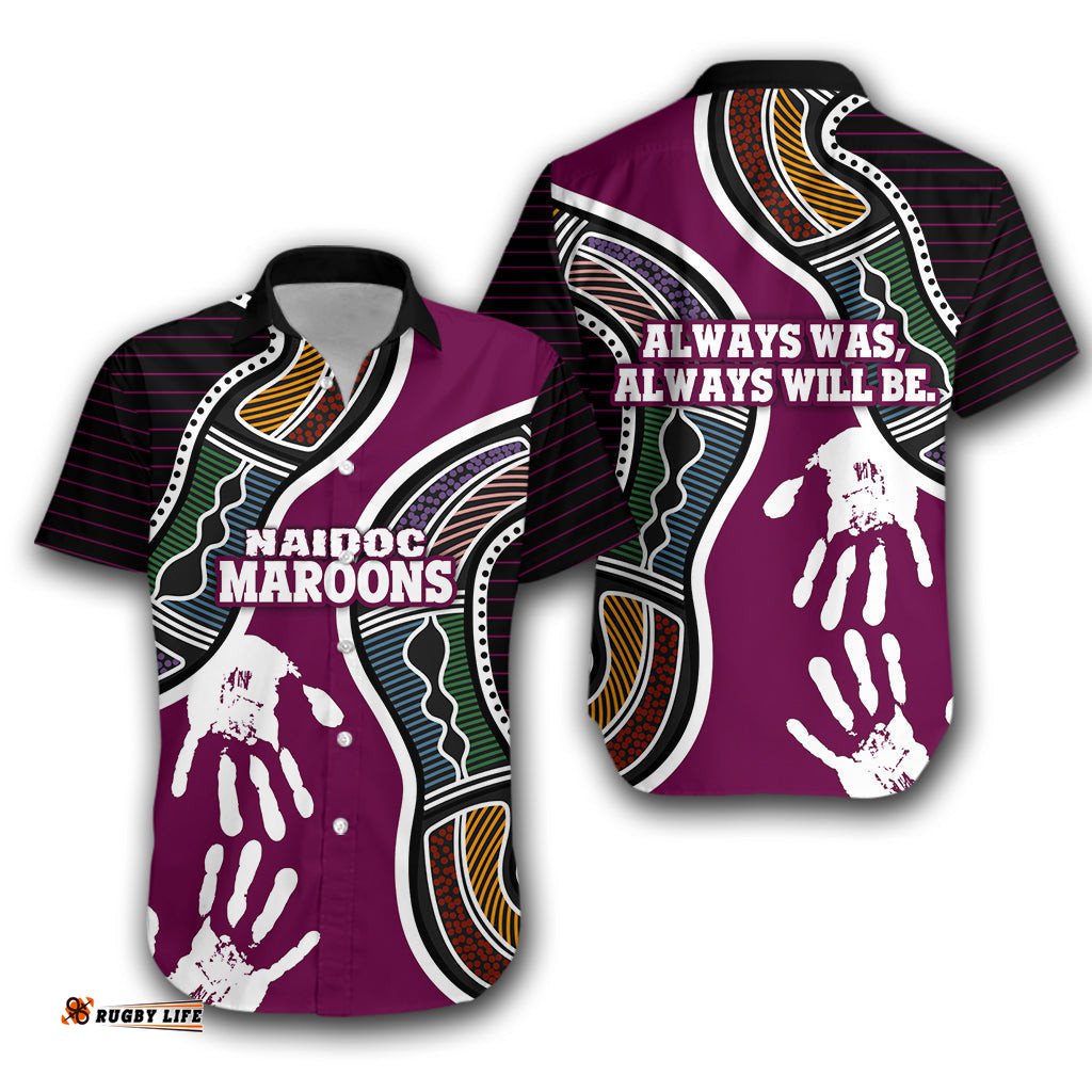 Queensland NAIDOC Week Hawaiian Shirt Maroons Aboriginal Sport Style