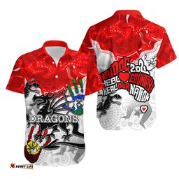 NAIDOC St. George Illawarra Dragons Hawaiian Shirt Tribal Style