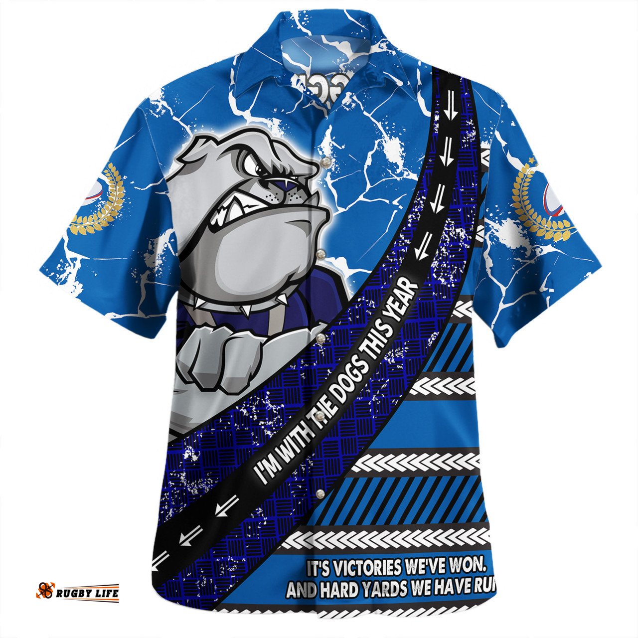Canterbury-Bankstown Bulldogs Hawaiian Shirt - Theme Song For Rugby With Sporty Style