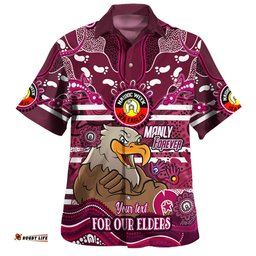 Manly Warringah Sea Eagles Custom Hawaiian Shirt - For Our Elders Home Jersey Shirt