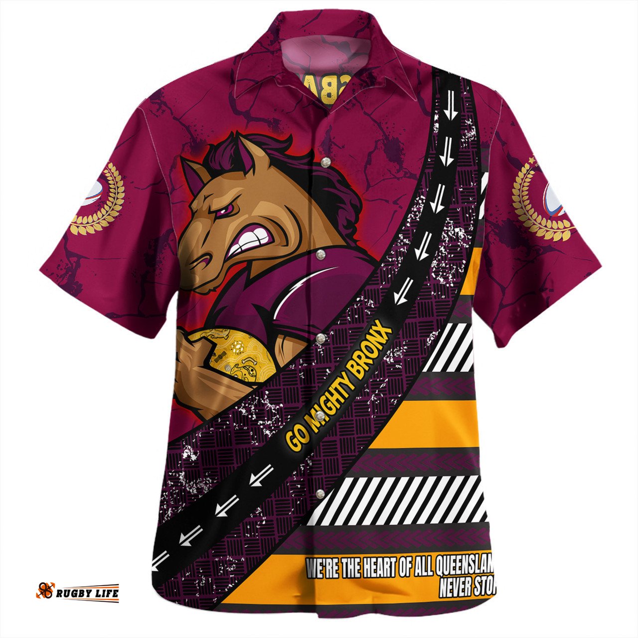 Brisbane Broncos Hawaiian Shirt - Theme Song For Rugby With Sporty Style