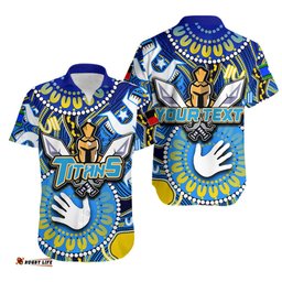 Custom Personalised NAIDOC Gold Coast Hawaiian Shirt Titans NAIDOC Patterns