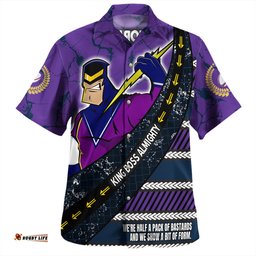 Melbourne Storm Hawaiian Shirt - Theme Song For Rugby With Sporty Style