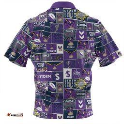 Melbourne Storm Hawaiian Shirt - Team Of Us Die Hard Fan Supporters Comic Style
