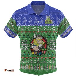 Canberra Raiders Christmas Custom Hawaiian Shirt - Chrissie Spirit Hawaiian Shirt