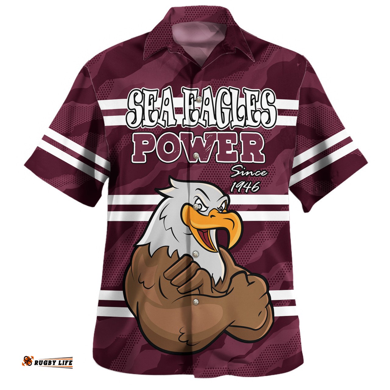 Manly Warringah Sea Eagles Hawaiian Shirt - I Hate Being This Awesome But Eagles Hawaiian Shirt