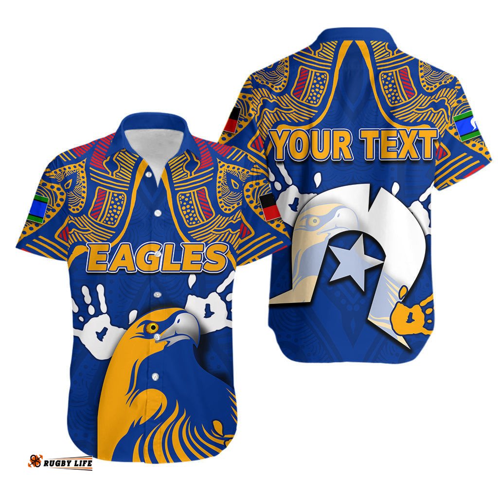 Custom Personalised NAIDOC West Coast Eagles Hawaiian Shirt Torres Strait Islanders