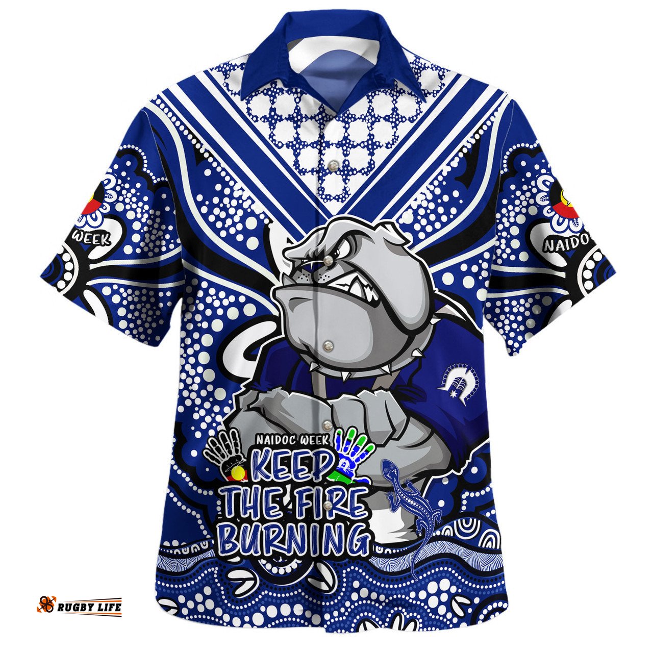 Canterbury-Bankstown Bulldogs Hawaiian Shirt Aboriginal Inspired Naidoc Week Custom For Die Hard Fan Supporters