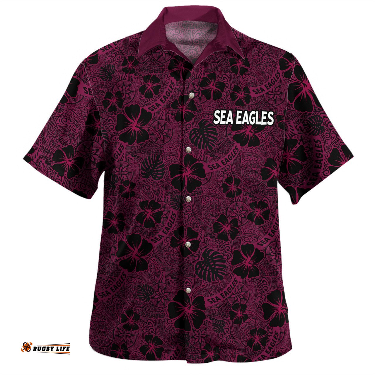 Manly Warringah Sea Eagles Hawaiian Shirt - Scream With Tropical Patterns