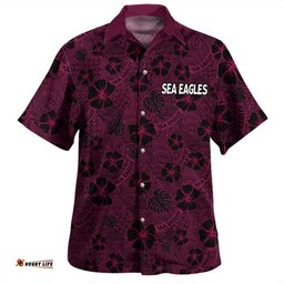 Manly Warringah Sea Eagles Hawaiian Shirt - Scream With Tropical Patterns