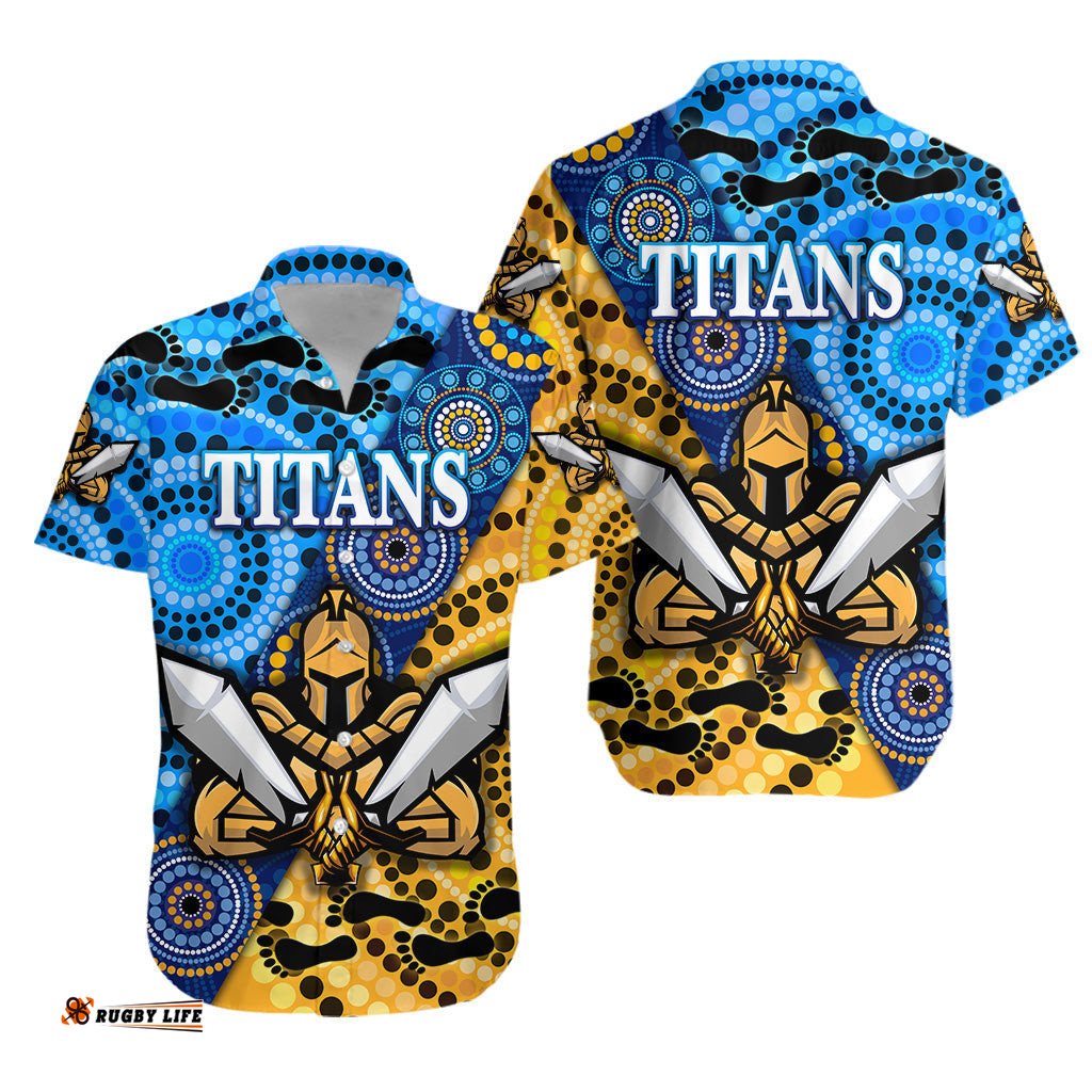 Gold Coast Titans Hawaiian Shirt Indigenous