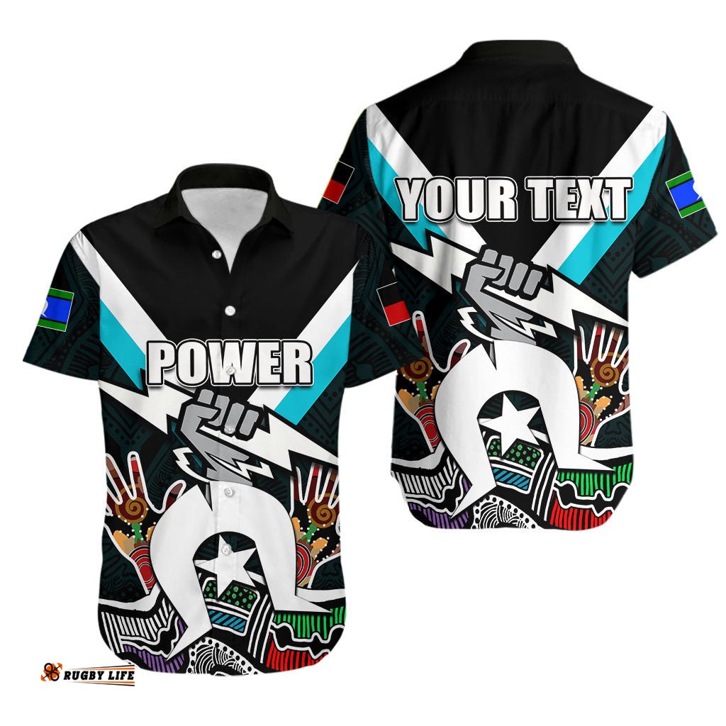 Custom Personalised NAIDOC Port Adelaide Hawaiian Shirt Torres Strait Islanders