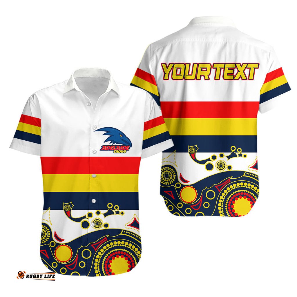 Custom Personalised Adelaide Crows Hawaiian Shirt Aboriginal Simple Style