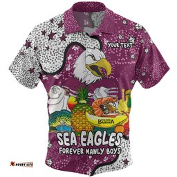 Manly Warringah Sea Eagles Hawaiian Shirt - Australian Big Things Hawaiian Shirt