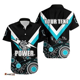 Custom Personalised Port Adelaide Hawaiian Shirt Power Aboriginal Simple