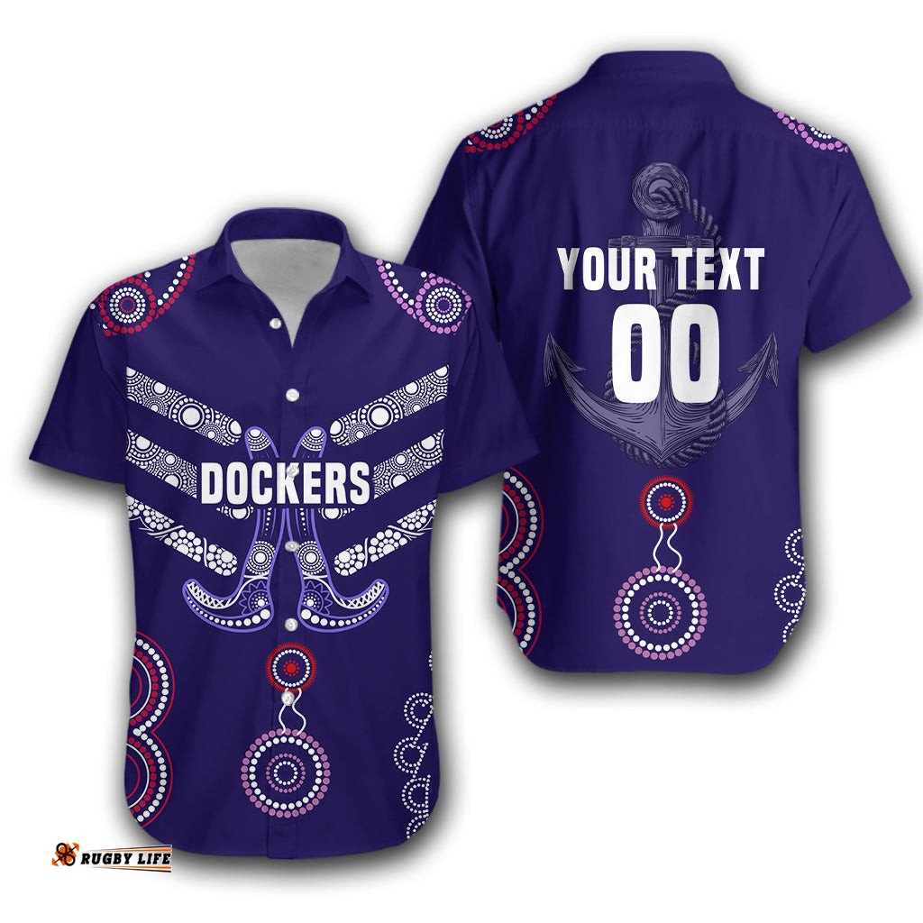 Custom Personalised Freo Hawaiian Shirt Aboriginal Simple Style