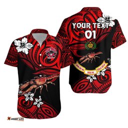 Custom Personalised Rewa Rugby Union Fiji Hawaiian Shirt Unique Vibes Red, Custom Text And Number