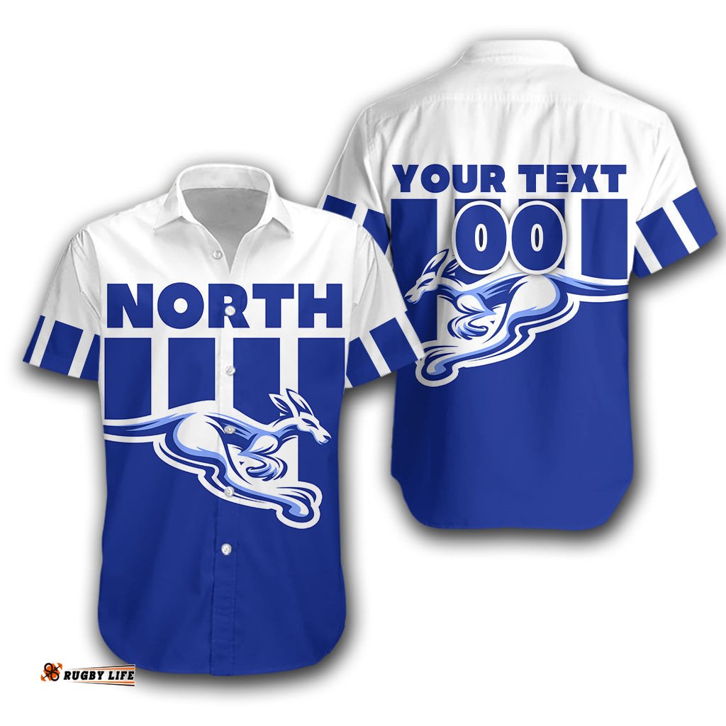Custom Personalised Melbourne Hawaiian Shirt North Kangaroos Sport Style
