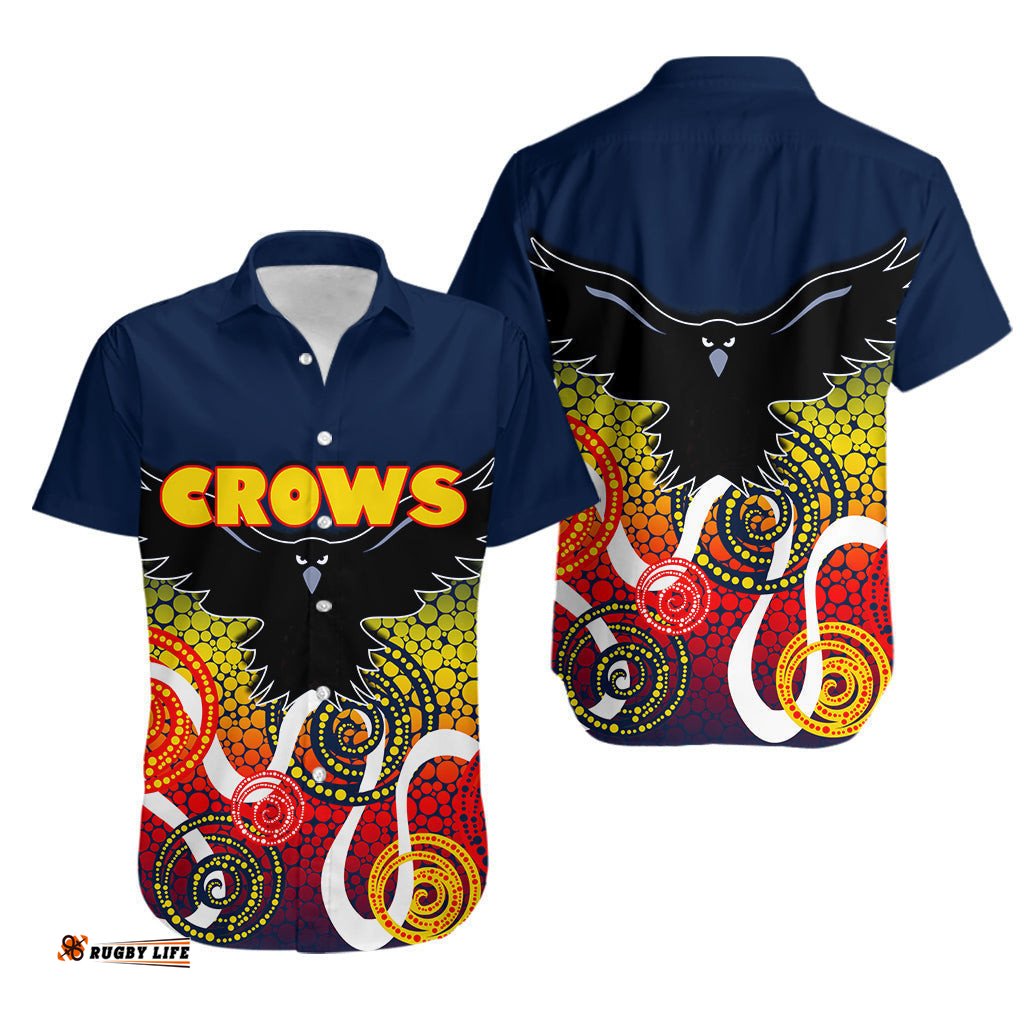 Adelaide Crows Hawaiian Shirt Indigenous Blue Color