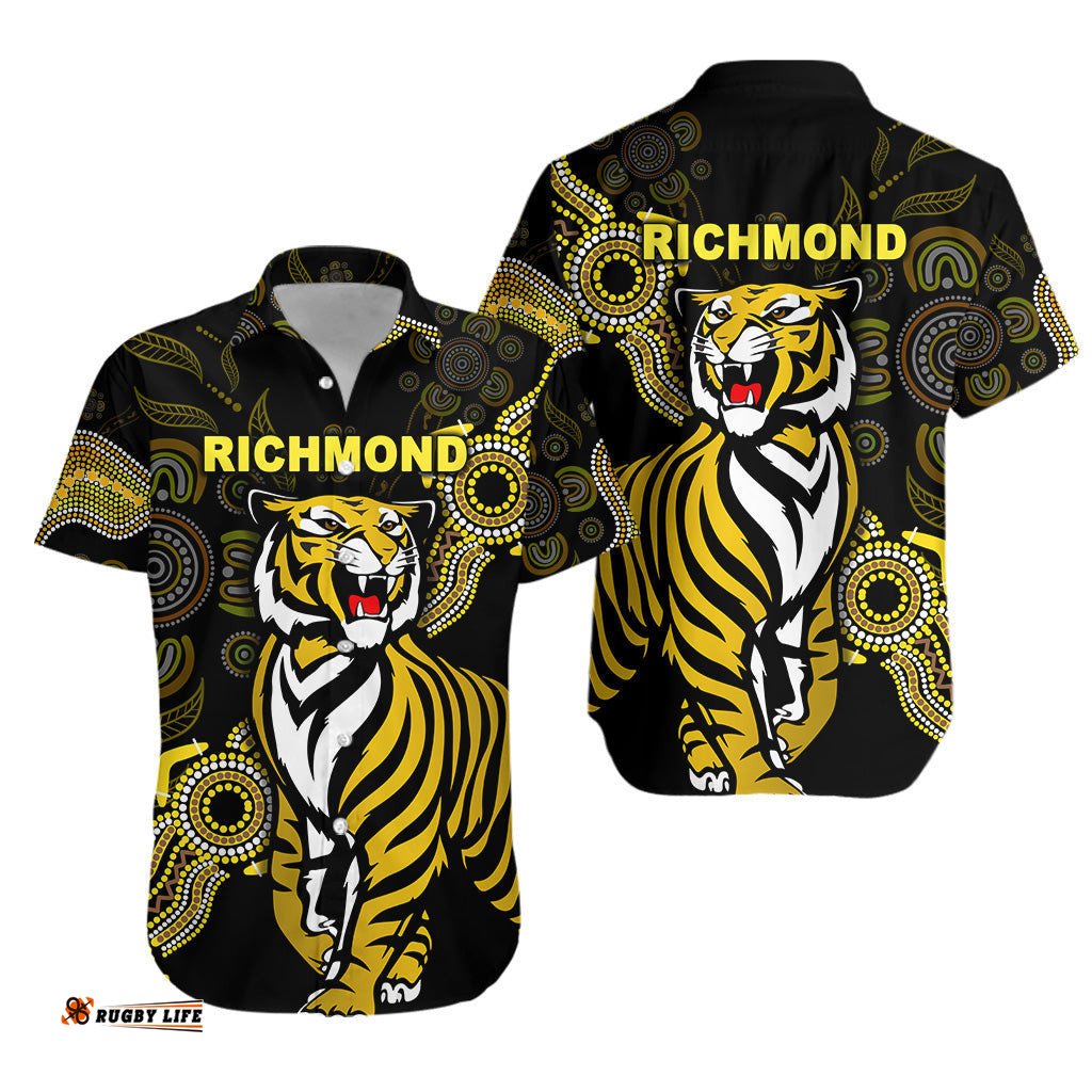 Richmond Tigers Hawaiian Shirt Simple Indigenous
