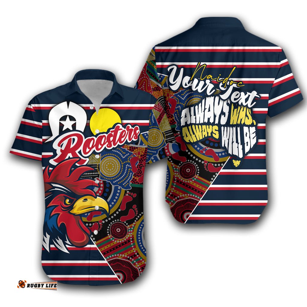 Custom Personalised Australia Roosters NAIDOC Week Hawaiian Shirt Sport Style