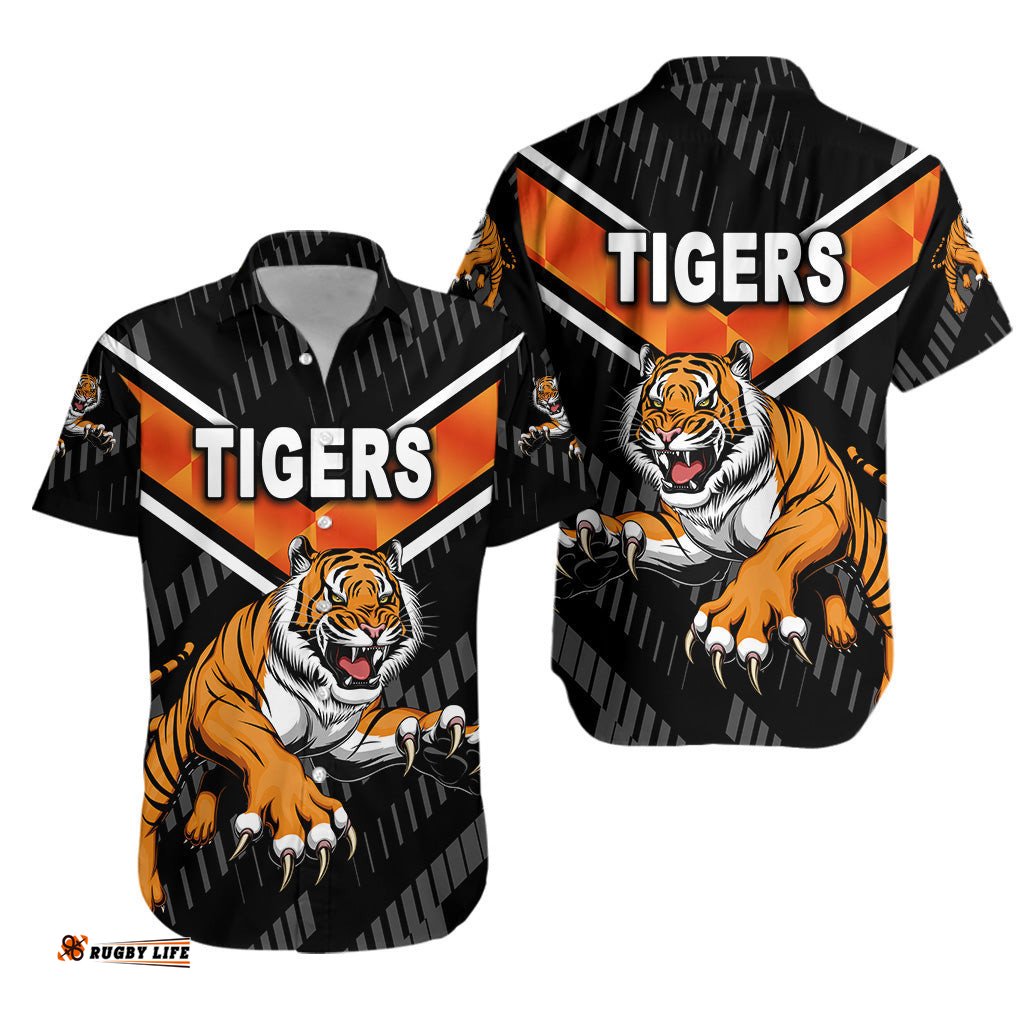 Wests Tigers Hawaiian Shirt Simple NO.1