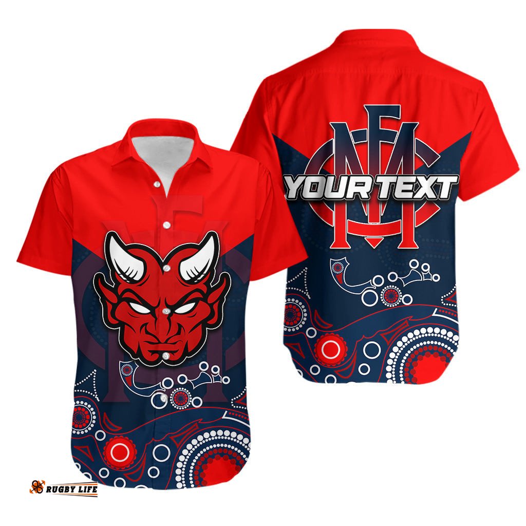 Custom Personalised Demons Hawaiian Shirt Aboriginal Simple