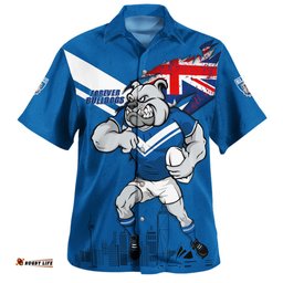 Canterbury-Bankstown Bulldogs Hawaiian Shirt Custom For Die Hard Fan Australia Flag Scratch Style