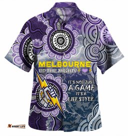 Melbourne Storm Custom Hawaiian Shirt - Up The Mighty Shirt