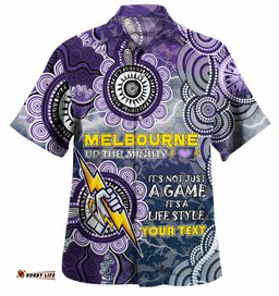 Melbourne Storm Custom Hawaiian Shirt - Up The Mighty Shirt