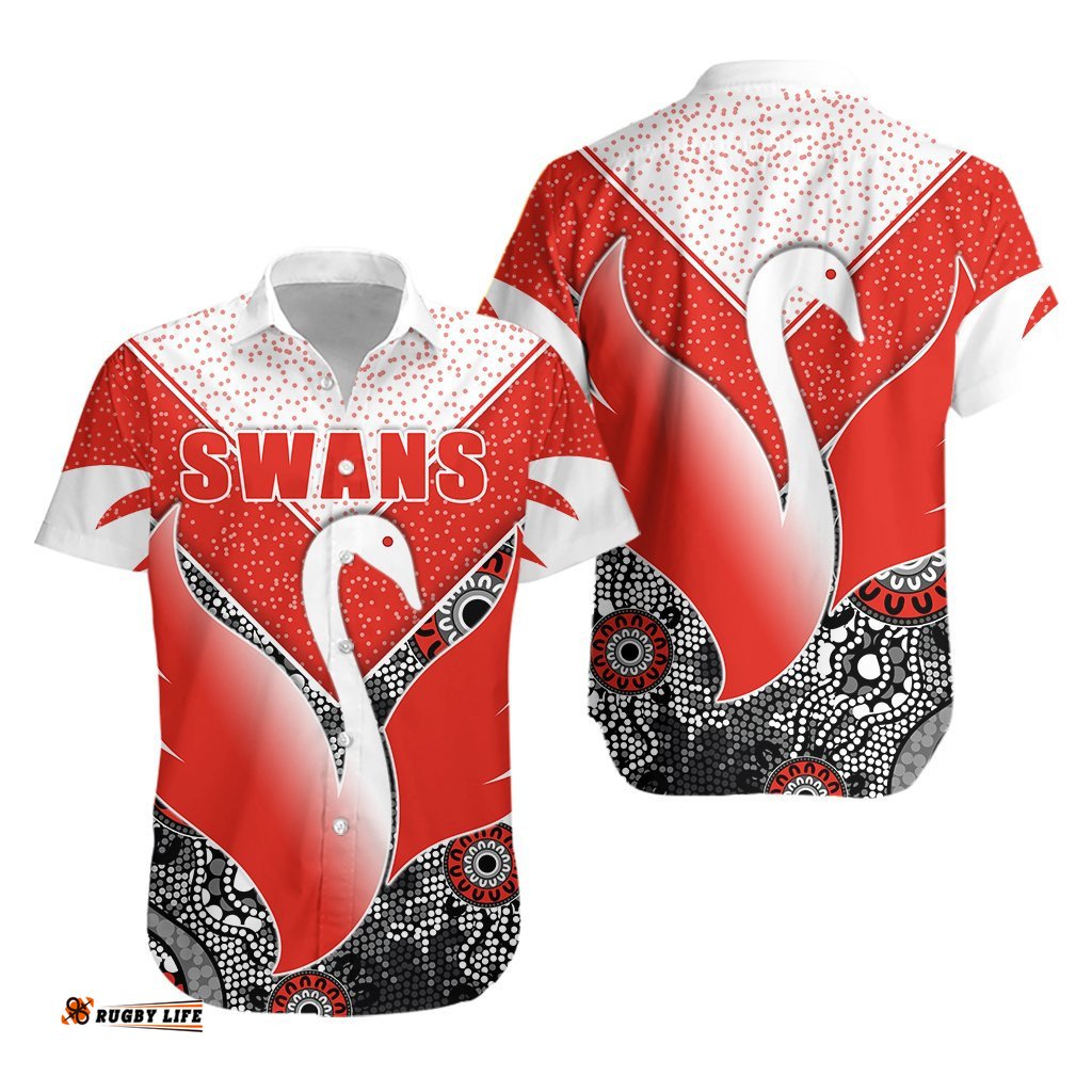 Swans Indigenous Hawaiian Shirt Sydney Style
