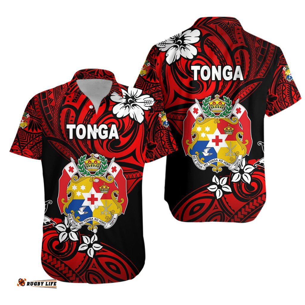 Mate Ma'a Tonga Rugby Hawaiian Shirt Polynesian Unique Vibes Red