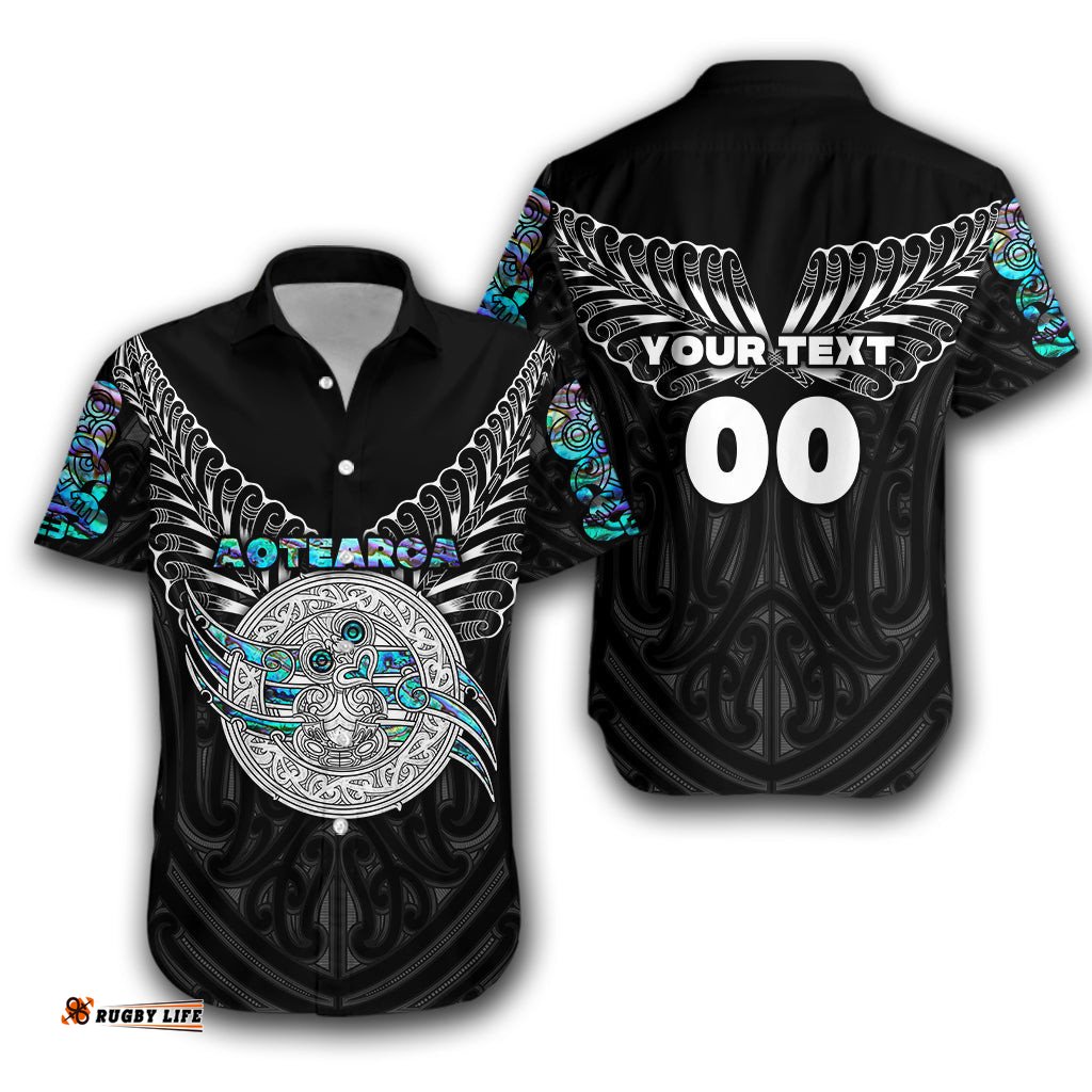 Custom Personalised Maori Aotearoa Hawaiian Shirt Simple Sport Style