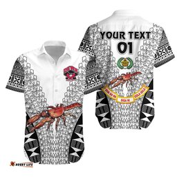 Custom Personalised Rewa Rugby Union Fiji Hawaiian Shirt Tapa Vibes White, Custom Text And Number