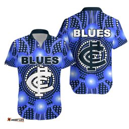 Blues Hawaiian Shirt Carlton Bright Indigenous