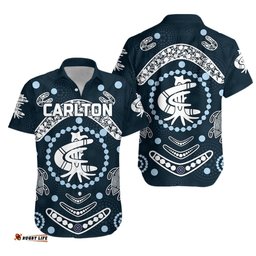 Carlton Hawaiian Shirt The Blues Baggers Indigenous