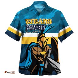 Gold Coast Titans Custom Hawaiian Shirt - I Hate Being This Awesome But Gold Coast Titans Hawaiian Shirt