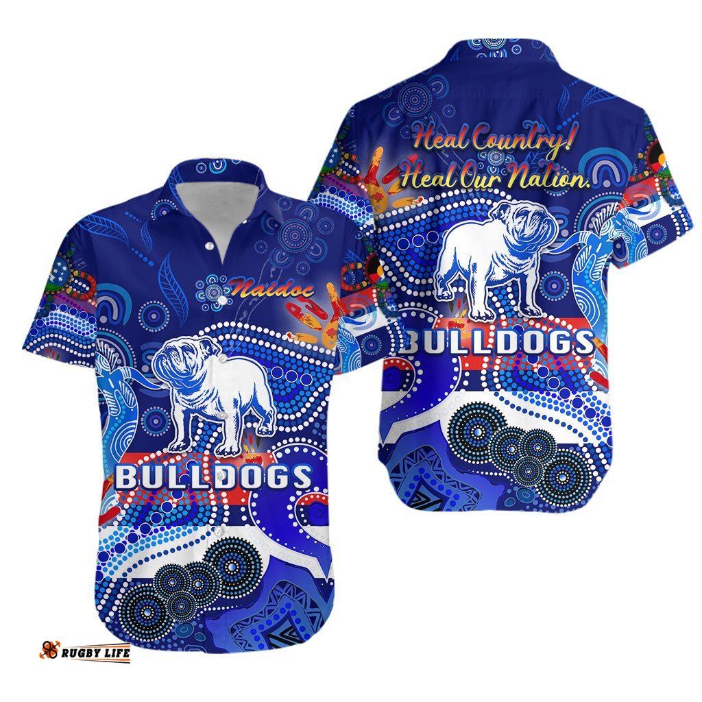 Western Hawaiian Shirt Bulldogs Indigenous NAIDOC Heal Country! Heal Our Nation