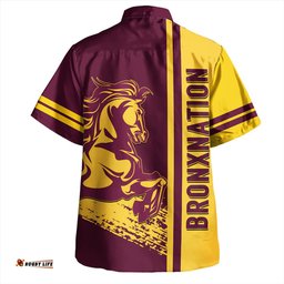 Brisbane Broncos Hawaiian Shirt - Broncos Mascot Quater Style