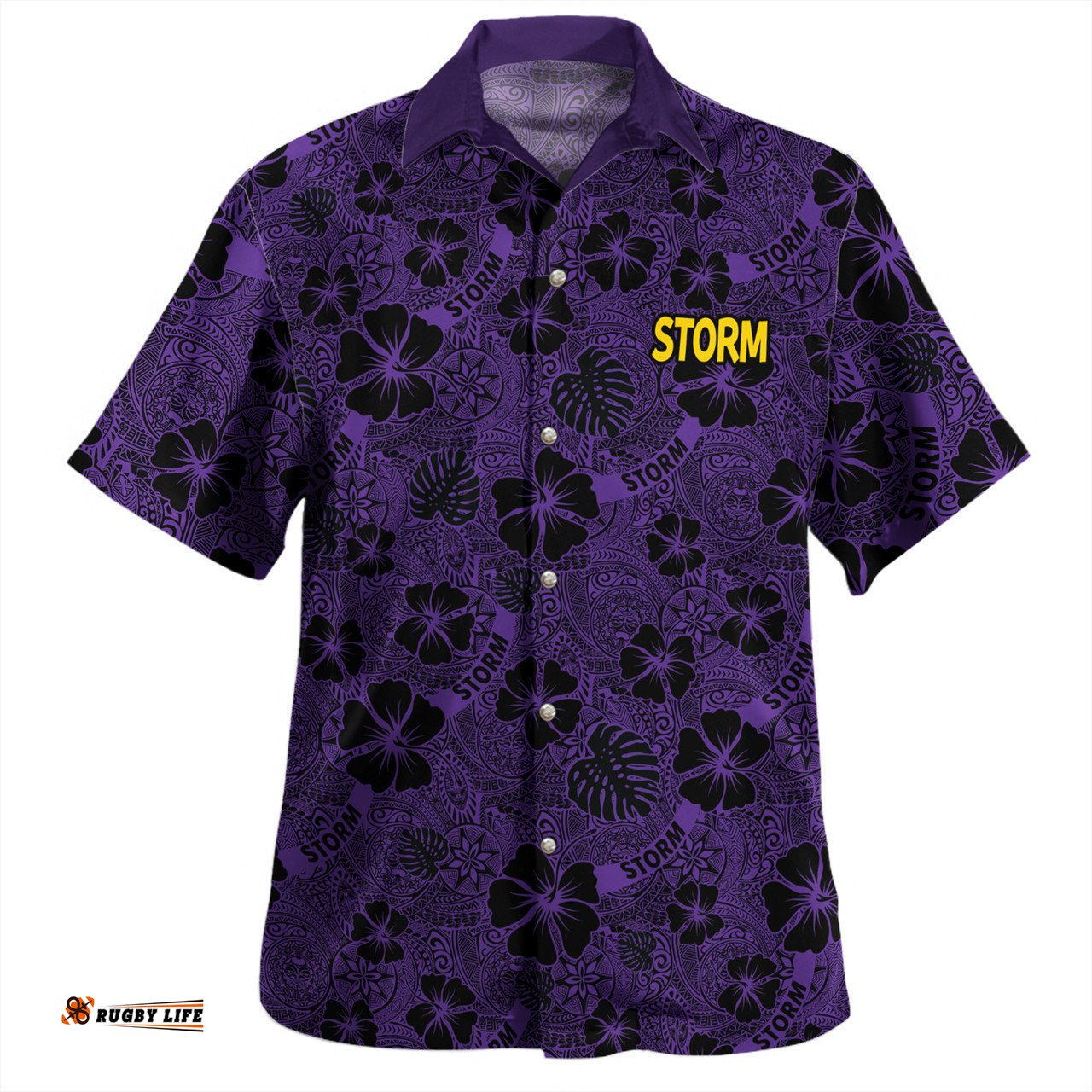 Melbourne Storm Hawaiian Shirt - Scream With Tropical Patterns