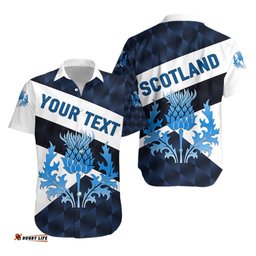 Custom Personalised Scotland Rugby Hawaiian Shirt Sporty Style