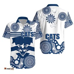 Cats Hawaiian Shirt Geelong Indigenous