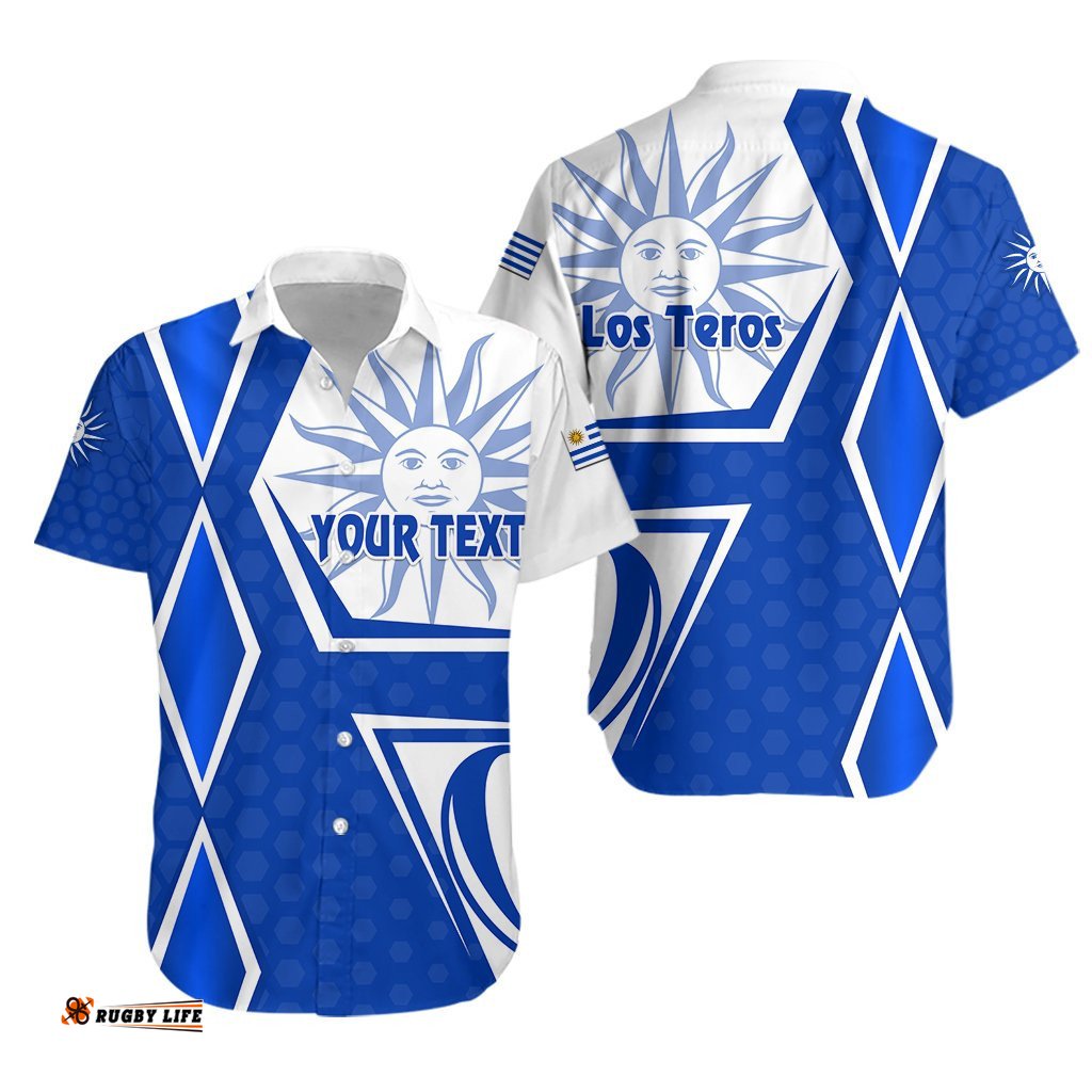 Custom Personalised Uruguay Rugby Hawaiian Shirt Los Teros Unique Vibes