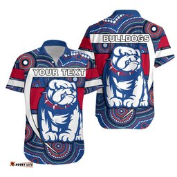 Custom Personalised Western Football Bulldogs Hawaiian Shirt Redamancy Indigenous Australian